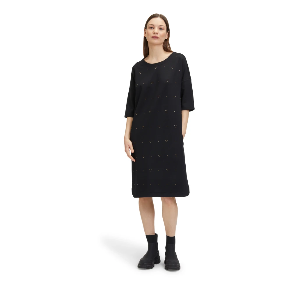 Betty & Co Jerseyjurk met studs Black Dames