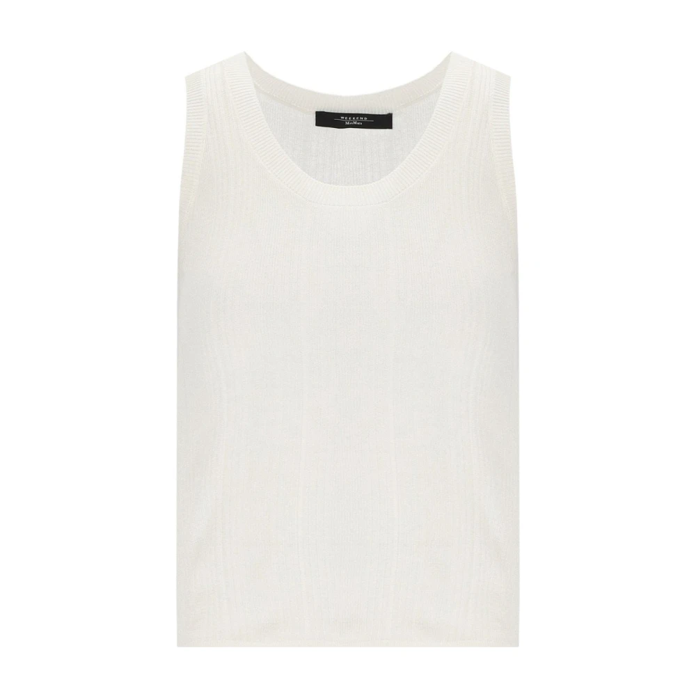 Weekend Max Mara Women's White Cose Top - Sleeveless Tops - Xs - Tops