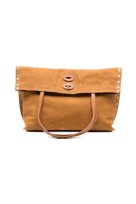 stud-embellished-brown-suede-handbag