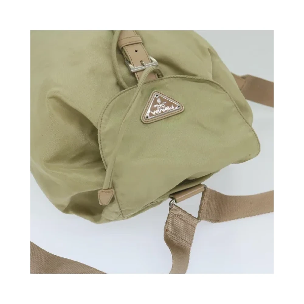 Prada Vintage Pre-owned Nylon backpacks Green Dames