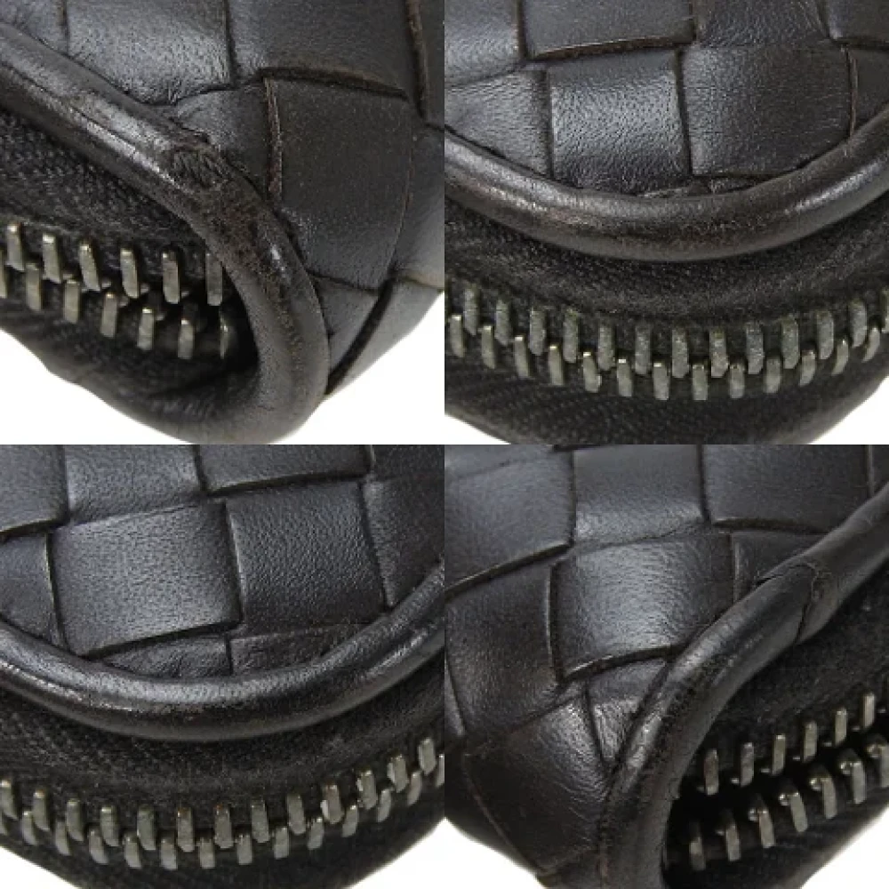 Bottega Veneta Vintage Pre-owned Leather wallets Black Dames