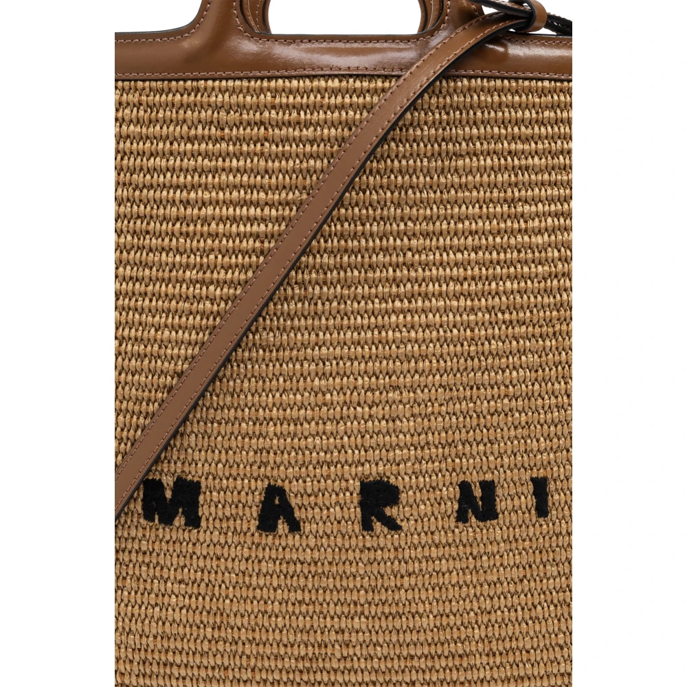 Marni Tropicalia shopper tas Brown Dames