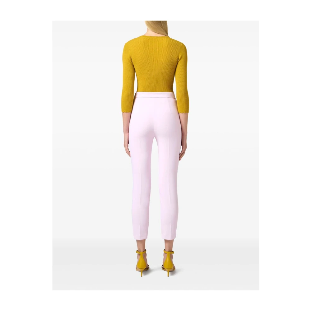 Elisabetta Franchi Roze Elegante Broek Pink Dames
