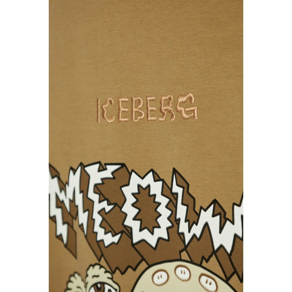 Iceberg T-shirt met print Beige Heren