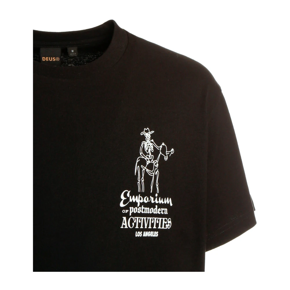 Deus Ex Machina Jersey T-shirt met Address Print Black Heren