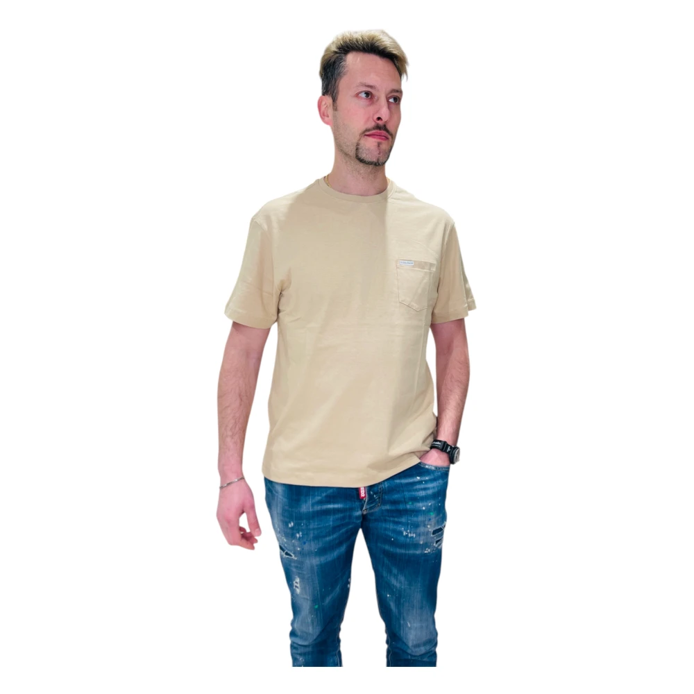 Guess Biologisch katoenen heren zak T-shirt Brown Heren