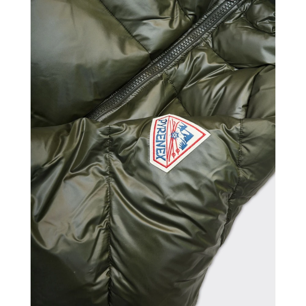 Pyrenex Glanzend Diep Khaki Puffer Jas Green Heren