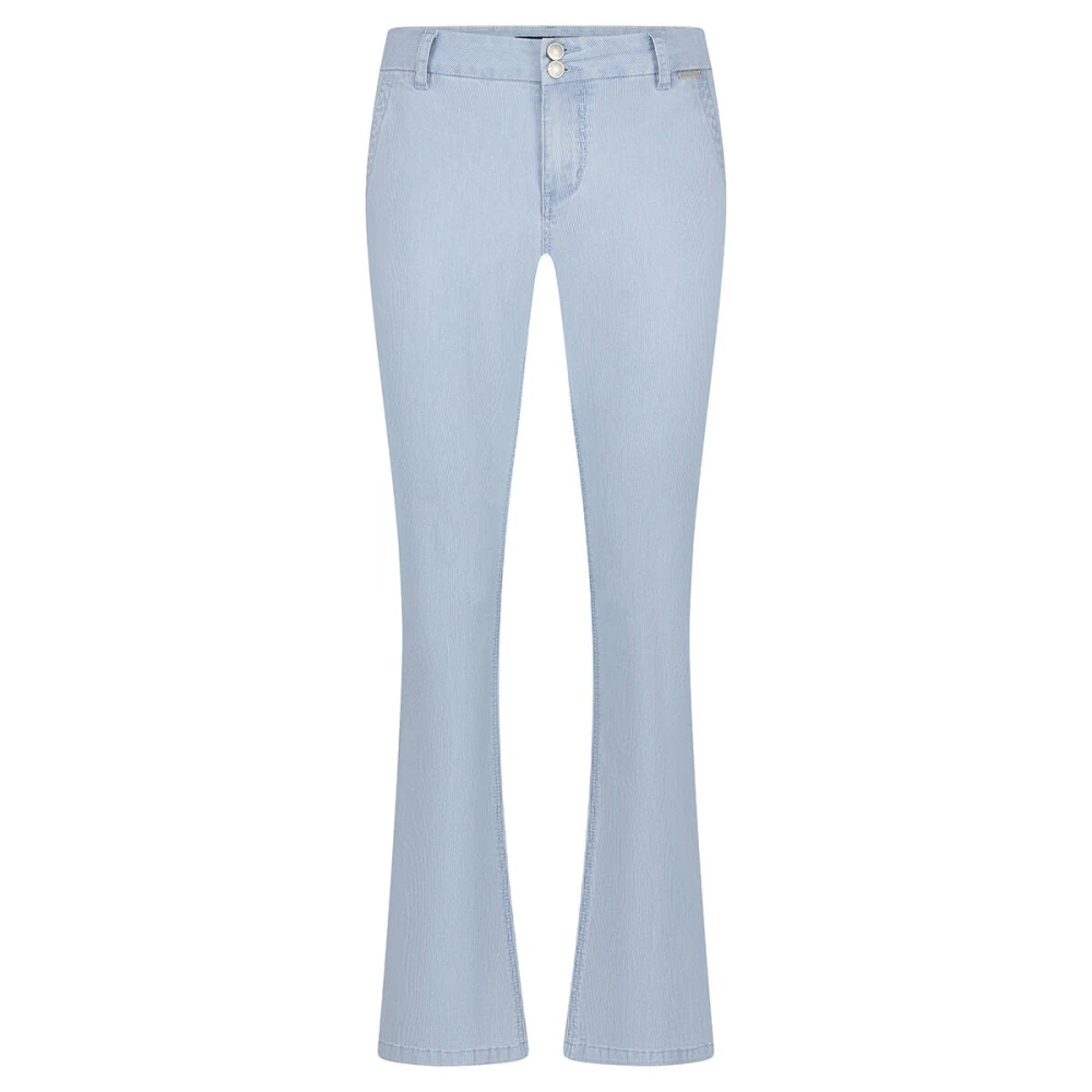Red Button Chambray Bibette Stijlvolle Broek Blue Dames