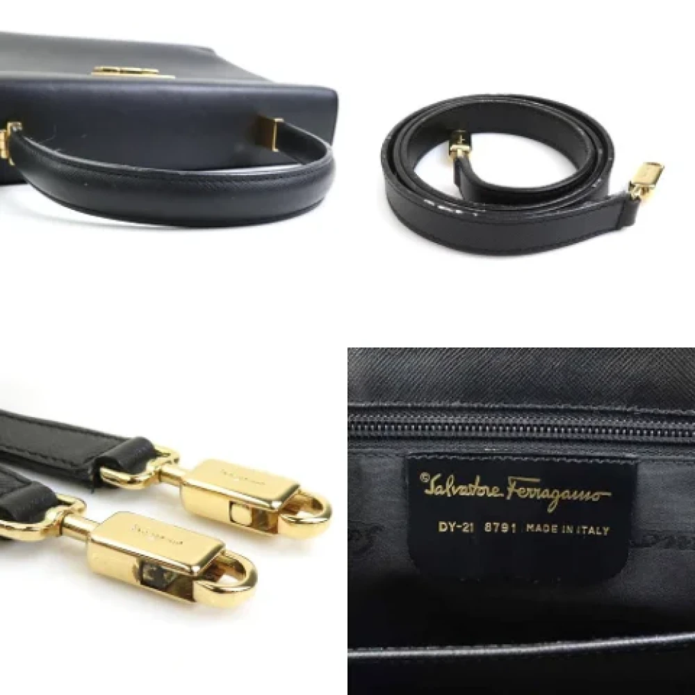 Salvatore Ferragamo Pre-owned Leather handbags Black Dames