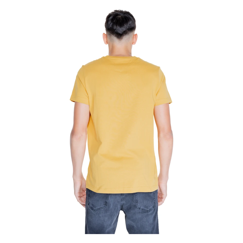Tommy Hilfiger Logo Tee Heren Katoen Collectie Yellow Heren