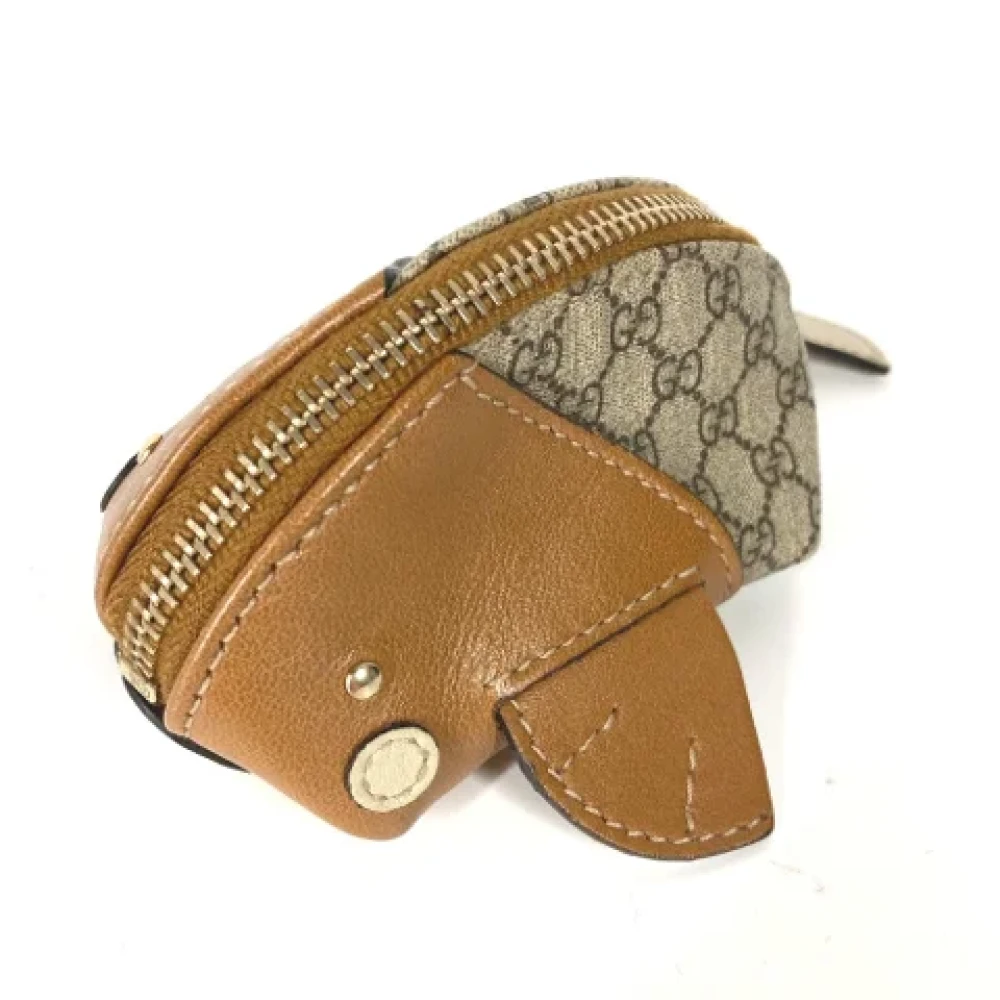 Gucci Vintage Pre-owned Fabric wallets Beige Dames
