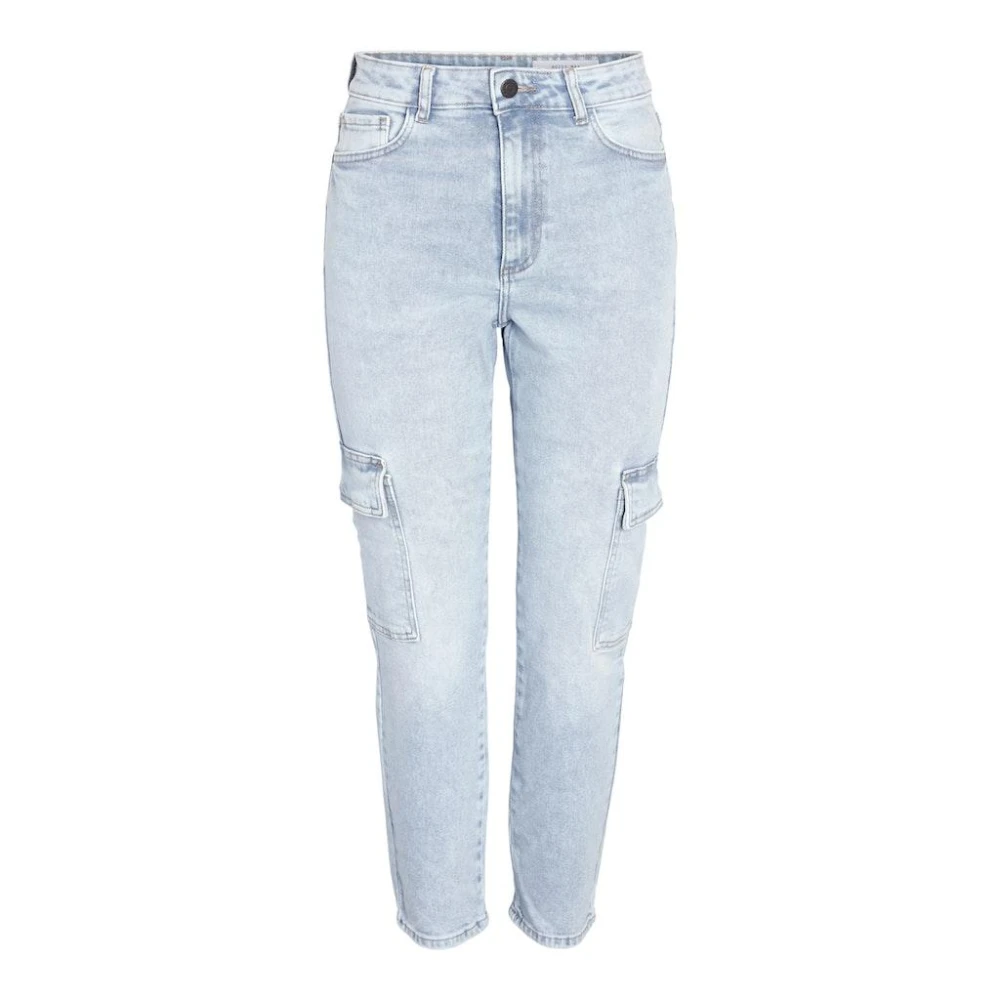 Noisy May Lichtblauwe Cargo Jeans Blue Dames