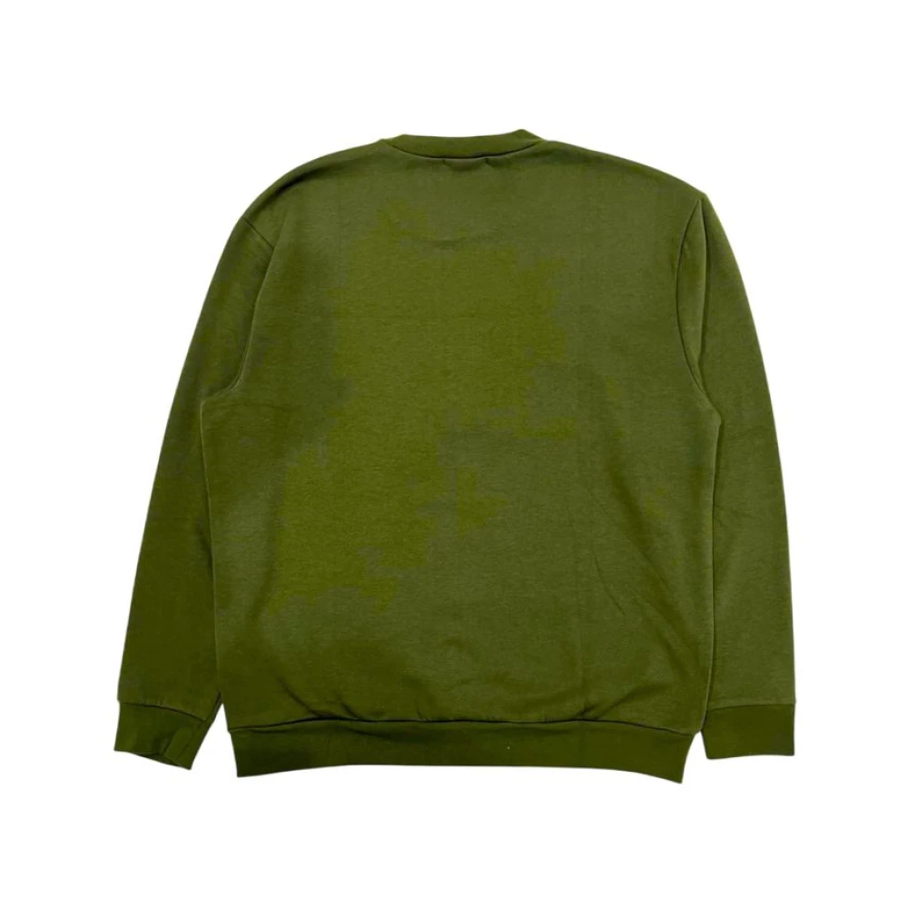Cavalli Class Groene Fleece Hoodie met Maxi Logo Green Heren