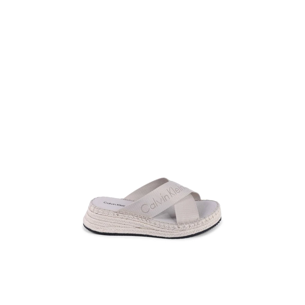 Calvin Klein Women's Beige Polyester Wedge Shoes
