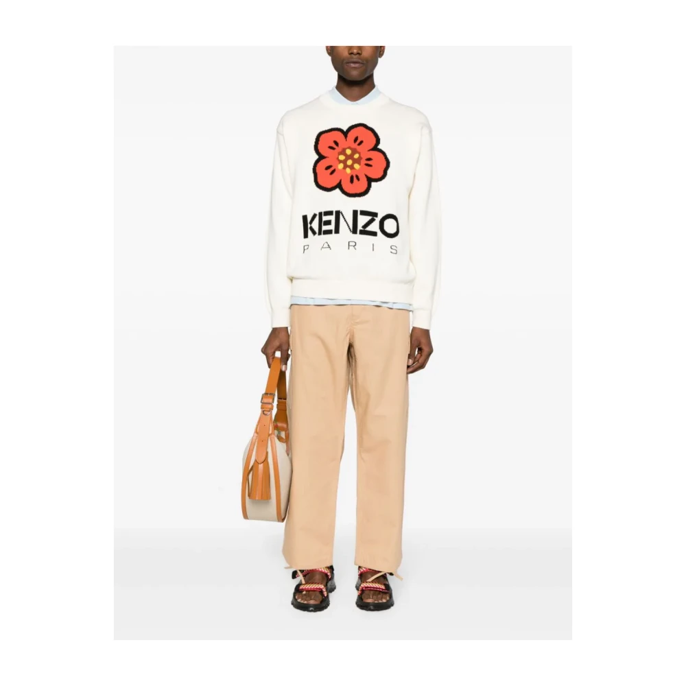 Kenzo Beige Broek met Verstelbare Koorden Beige Heren