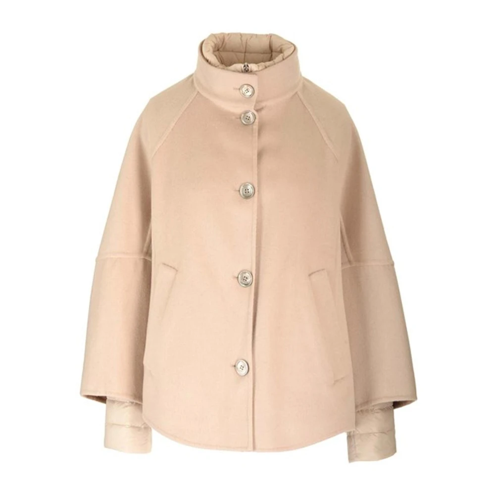 Moorer Luxe Wol Kasjmier Jas Beige Dames