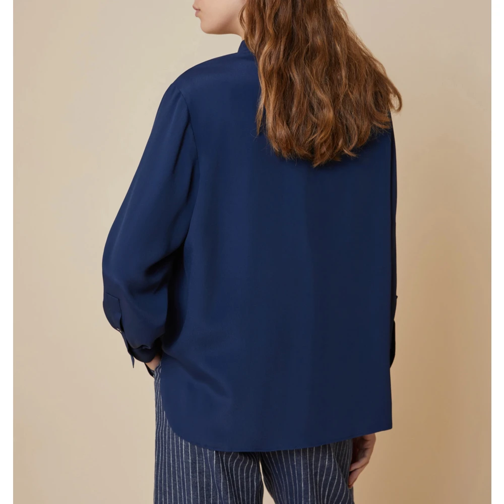 Pennyblack Crepe de Chine Blouse Indugi Blue Dames