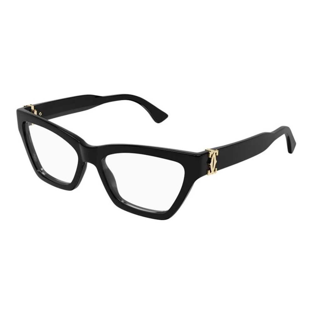 Cartier Women's Black Glasses, 56 Mm, Signature C Optical Frame