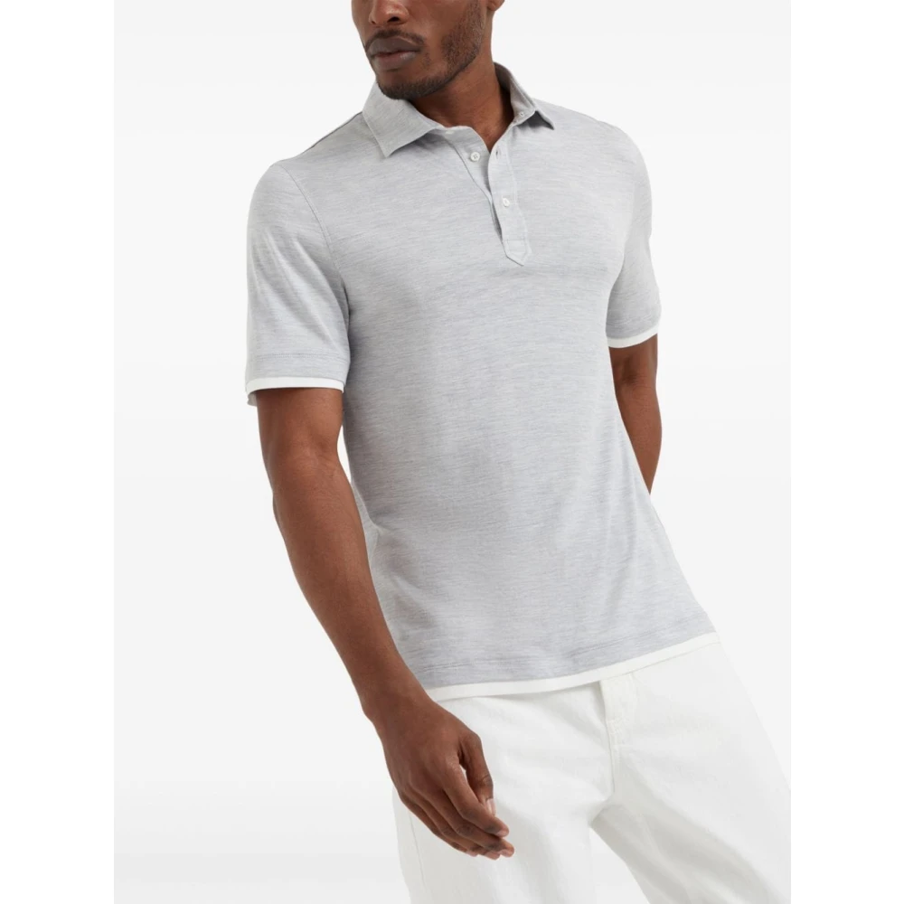 BRUNELLO CUCINELLI Stijlvolle T-shirts en Polos Gray Heren