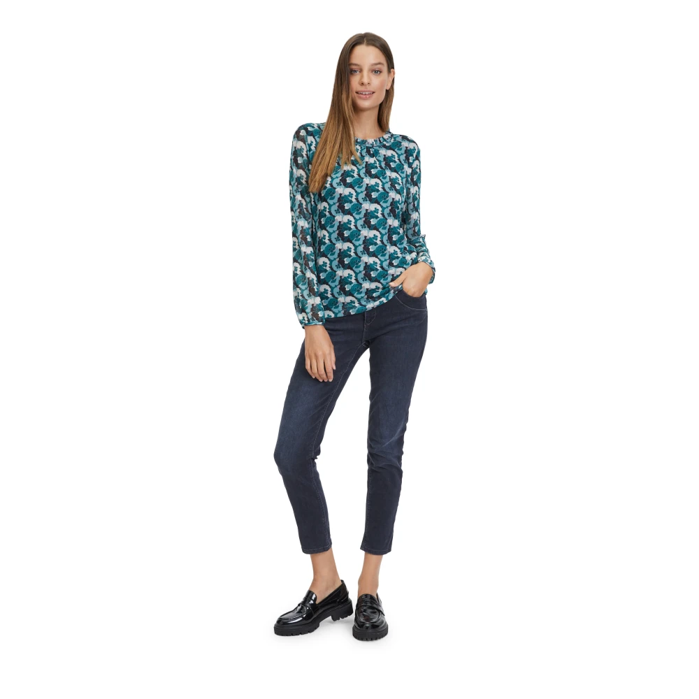 Betty & Co Bloemen Ruches Blousetop Multicolor Dames