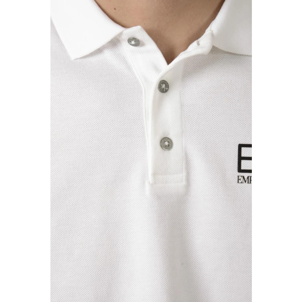 Emporio Armani EA7 Klassieke Polo Shirt voor Mannen White Heren