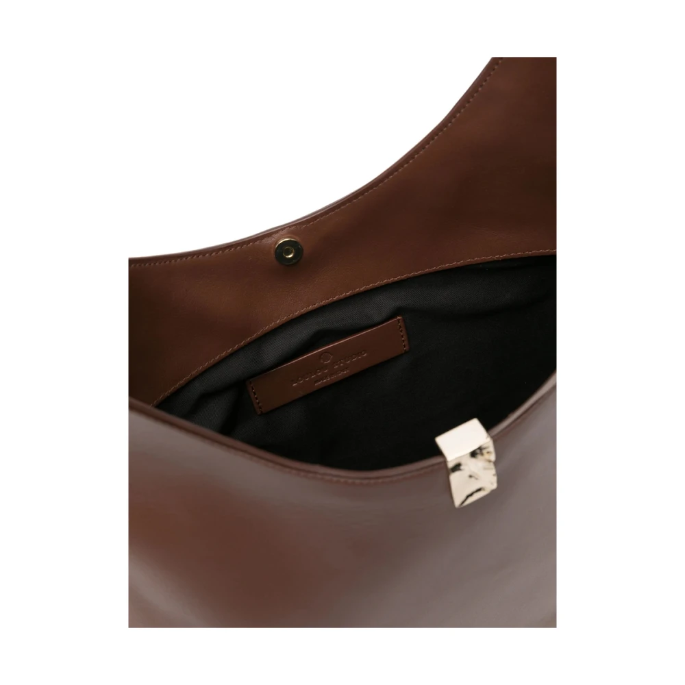 Loulou Studio Bruine Schoudertas met Afneembare Pouch Brown Dames