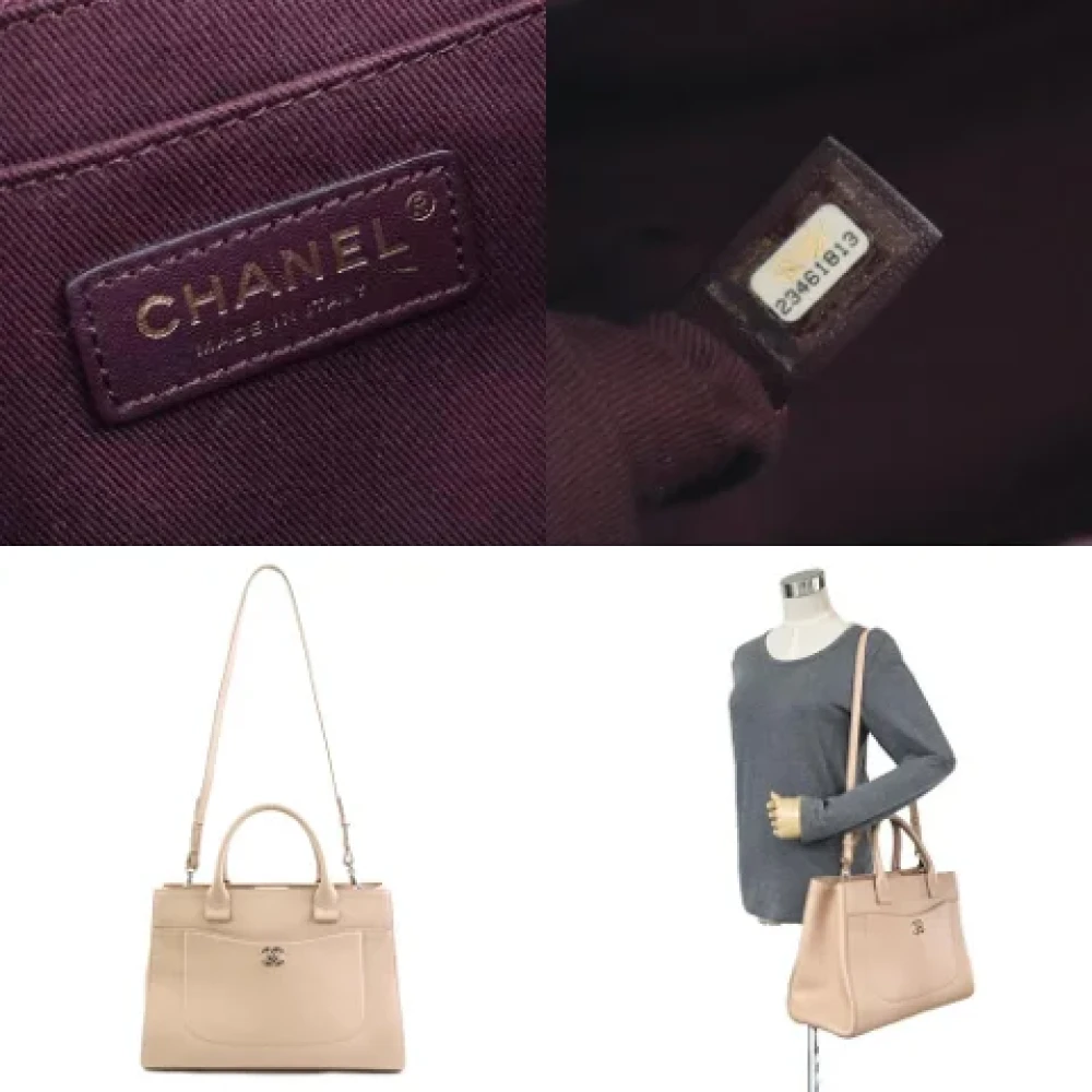 Chanel Vintage Pre-owned Leather handbags Beige Dames
