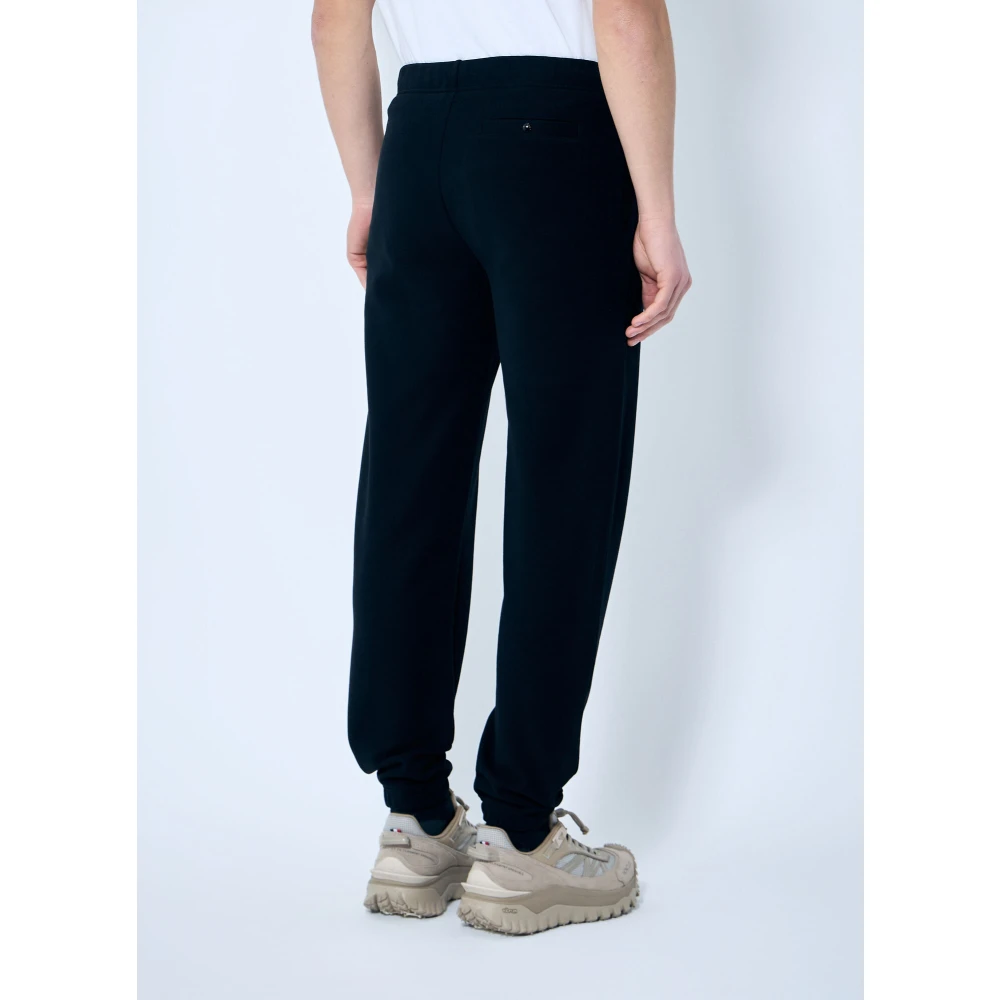 Moncler Logo Track Pant met elastische zoom Black Heren