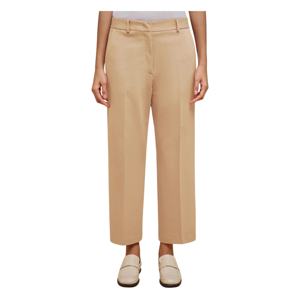 Liviana Conti Beige Broek Met Rechte Pijpen Beige Dames