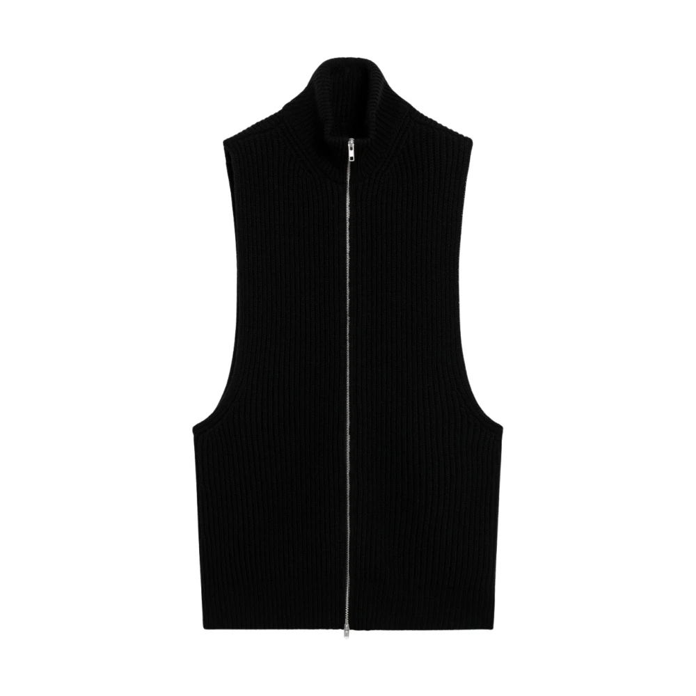 Mm6 Maison Margiela Gilet - Female - Waistcoats - Black - Xs - Jackets