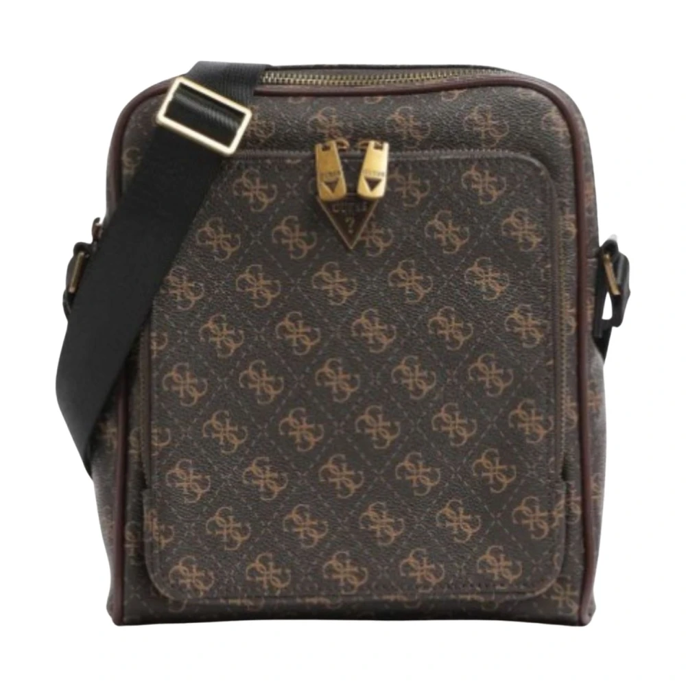 Guess Heren Logo Schoudertas Brown Heren