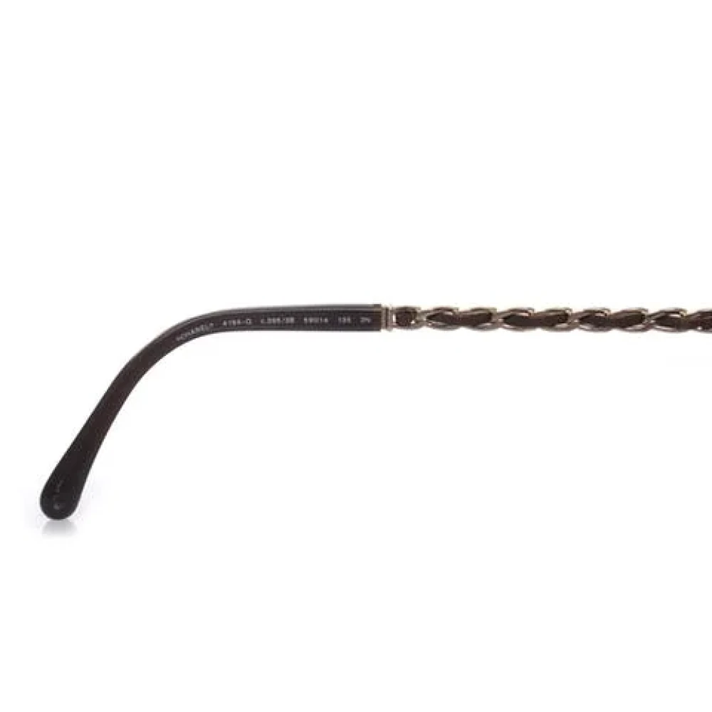 Chanel Vintage Pre-owned Metal sunglasses Brown Heren