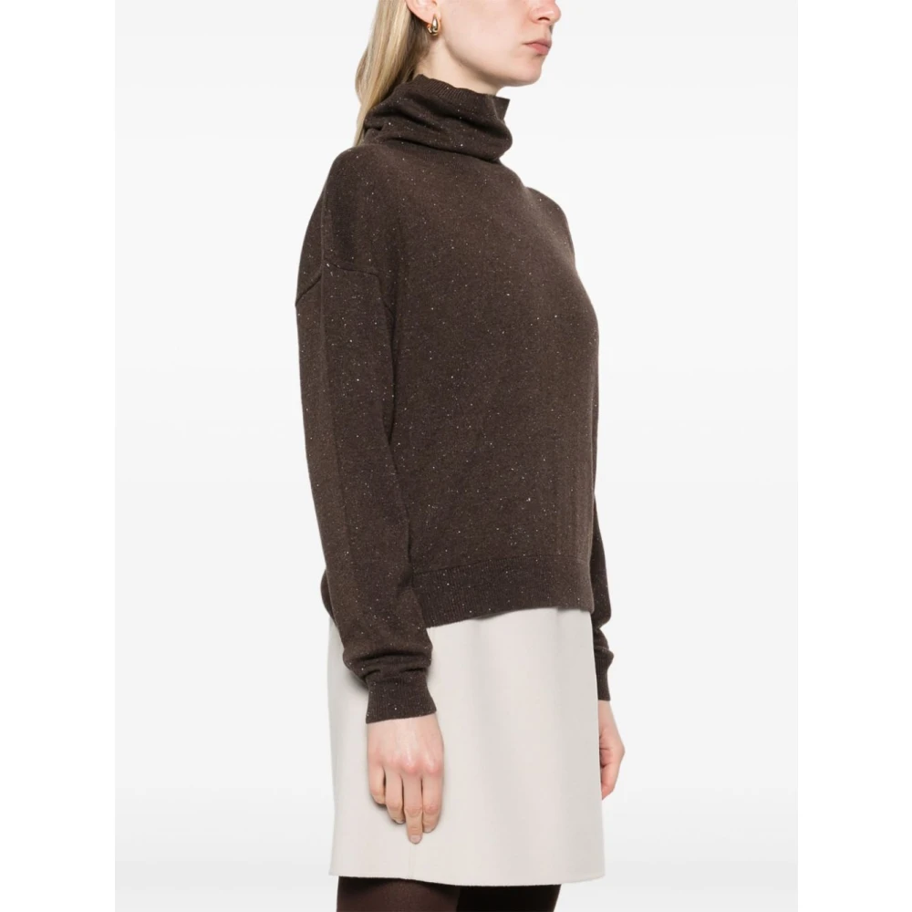PESERICO Stijlvolle Maglia Top Brown Dames