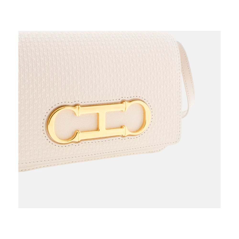 Carolina Herrera Magnolia Initials Insignia Crossbody Tas Beige Dames