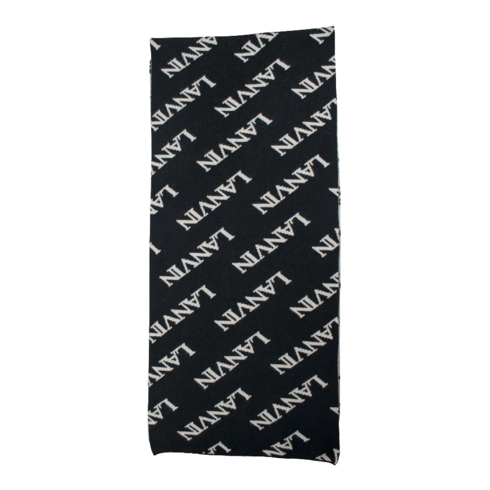 Lanvin Uomo Nero Cashmere Scarf
