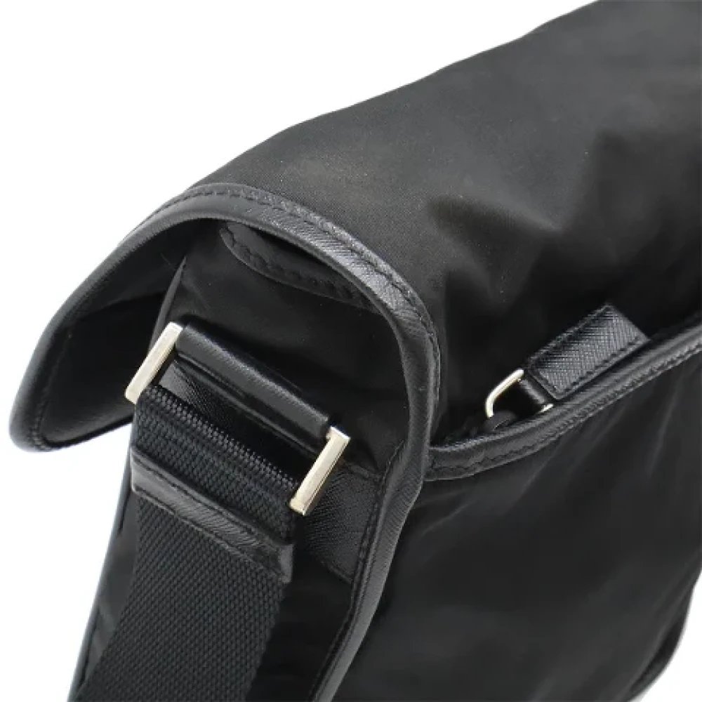 Prada Vintage Pre-owned Canvas prada-bags Black Dames