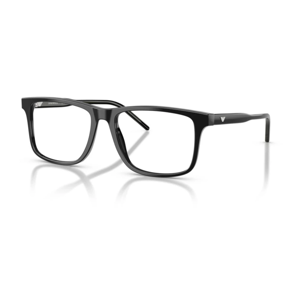 Emporio Armani Men's Black Square Sunglasses With Metal Detailing