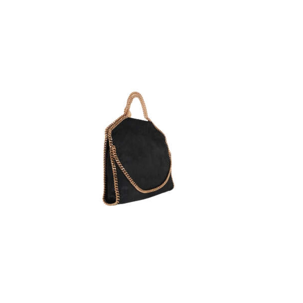 Stella Mccartney Zwarte Shaggy Deer Tote Tas met Gouden Hardware Black Dames