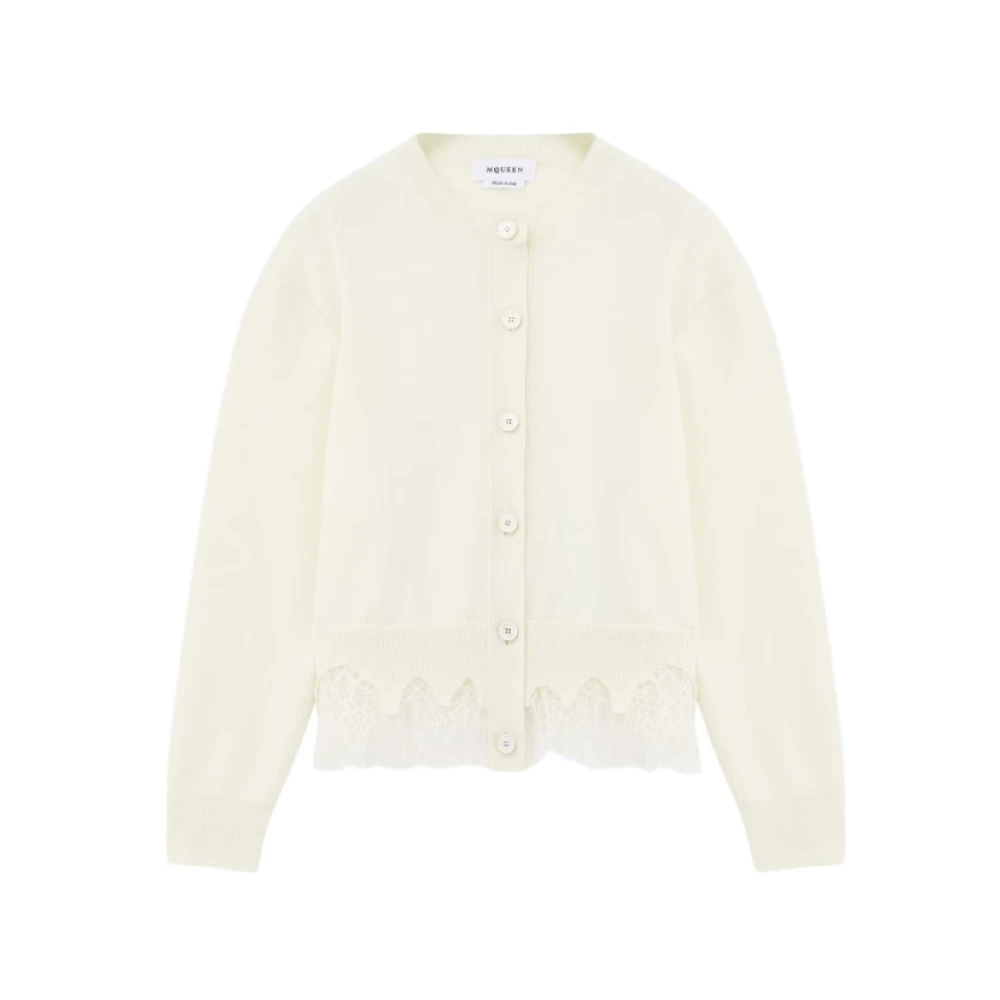 Alexander Mcqueen Women's Beige Stylish Jumpers Collection - Cardigans - S - Knitwear
