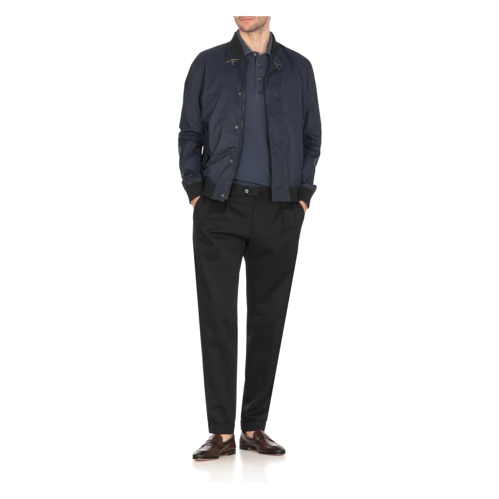 Fay Blauw Poloshirt met Knopen Blue Heren