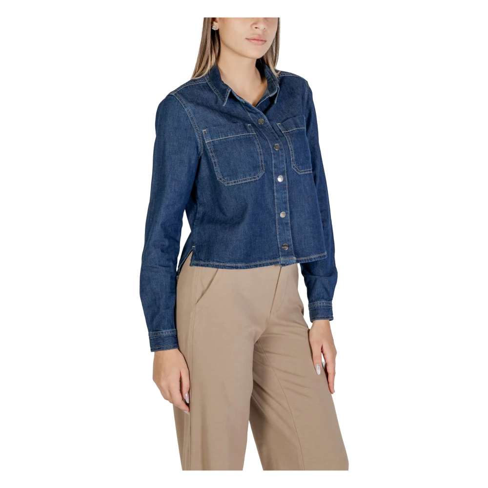 Street One Herfst Winter Dames Katoenen Overhemden Collectie Blue Dames