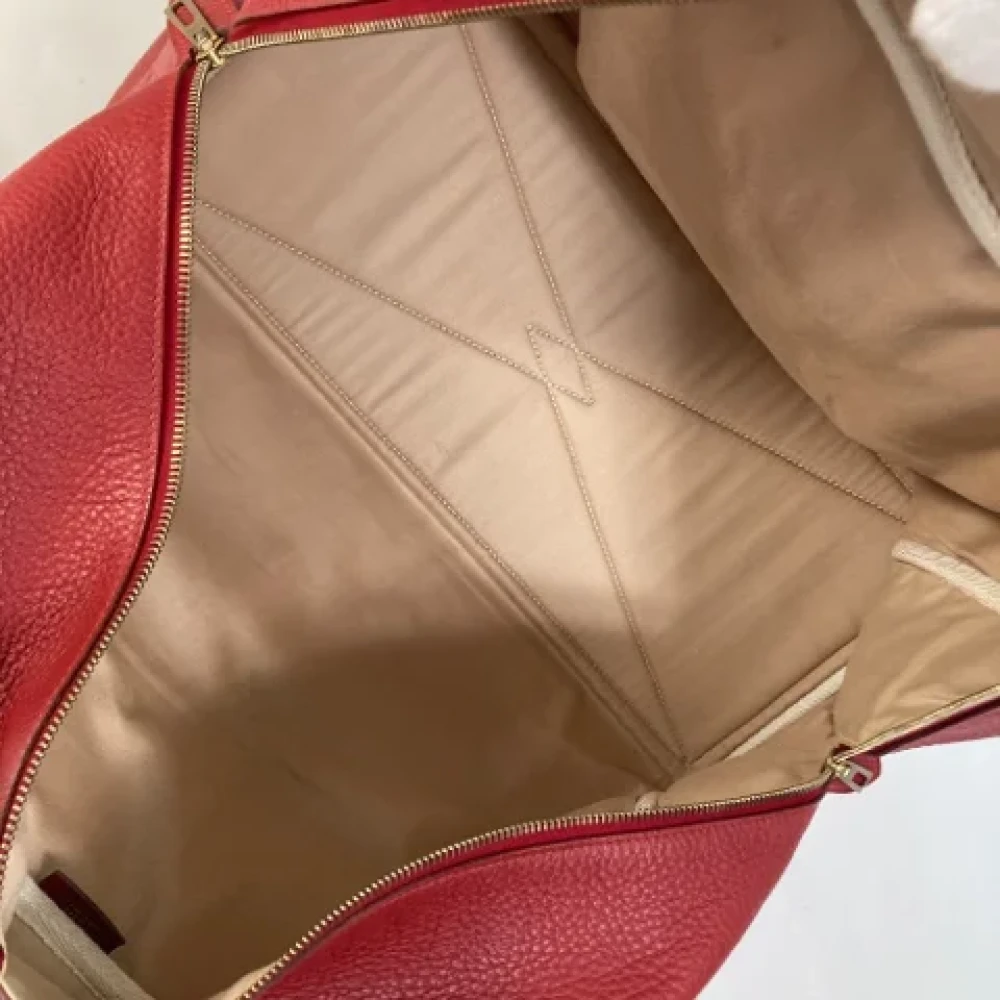 Hermès Vintage Pre-owned Leather travel-bags Red Dames