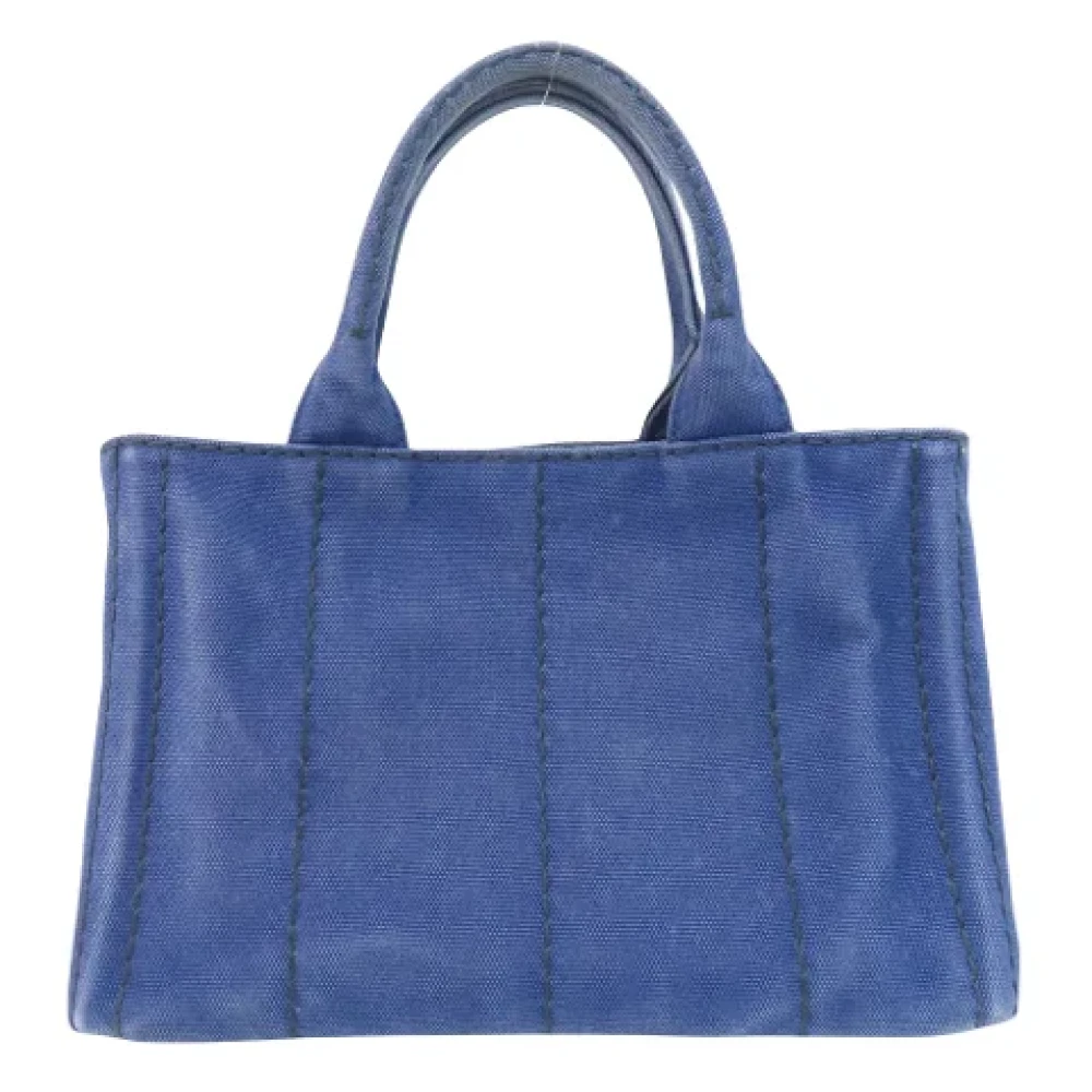 Prada Vintage Pre-owned Canvas totes Blue Dames