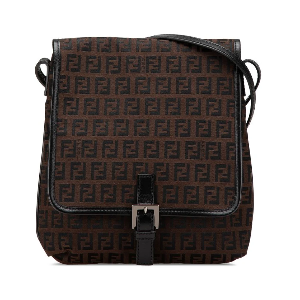 Fendi Vintage Damen Braun Gebrauchte Crossbody-Tasche
