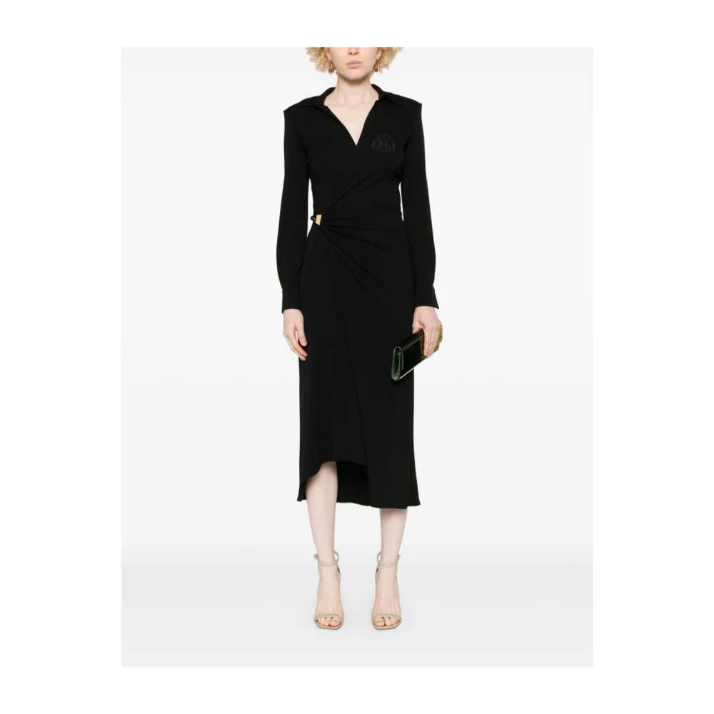 Elisabetta Franchi Elegante Nero Jurk Aw24 Black Dames