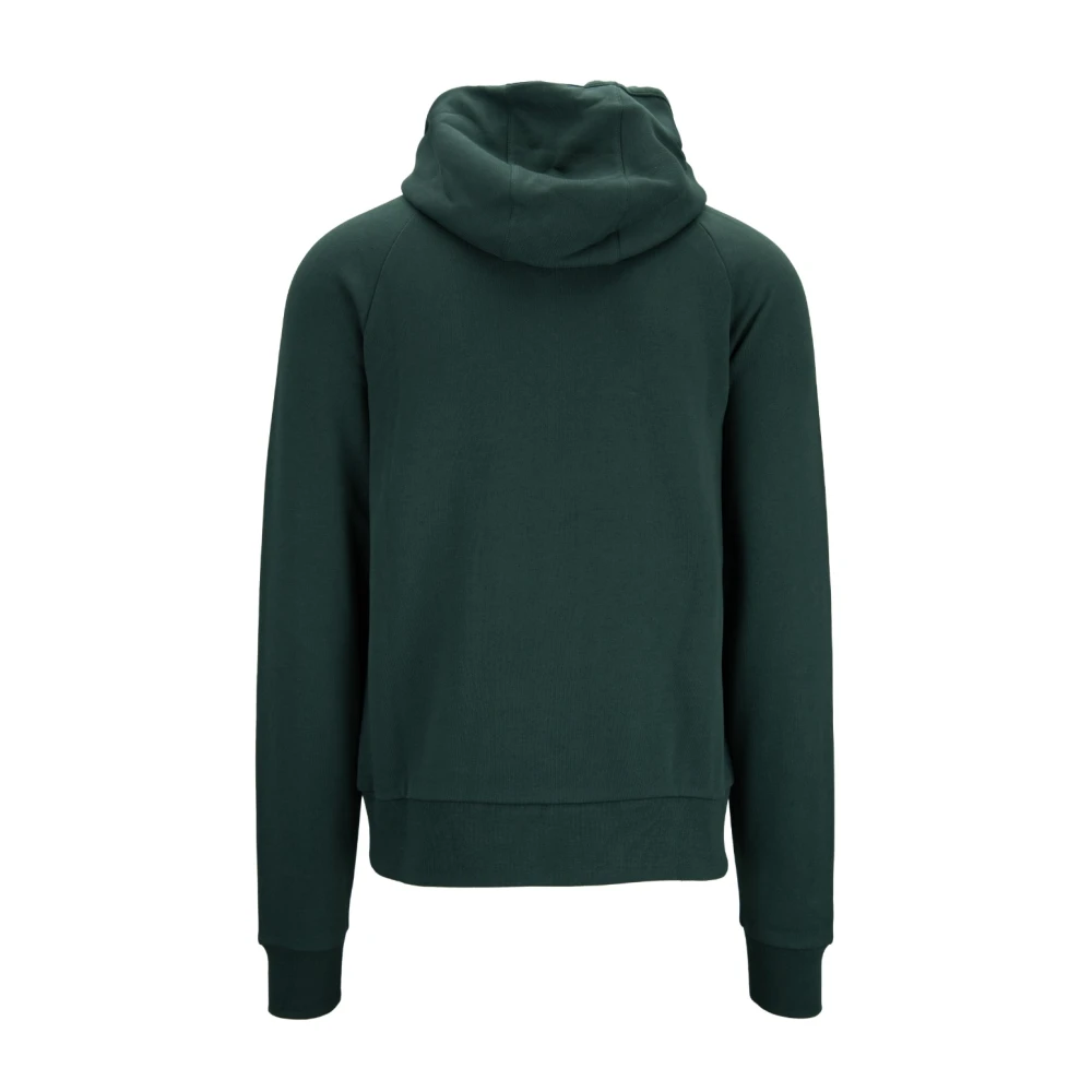 Herno Heren hoodie met siliconen logo Green Heren