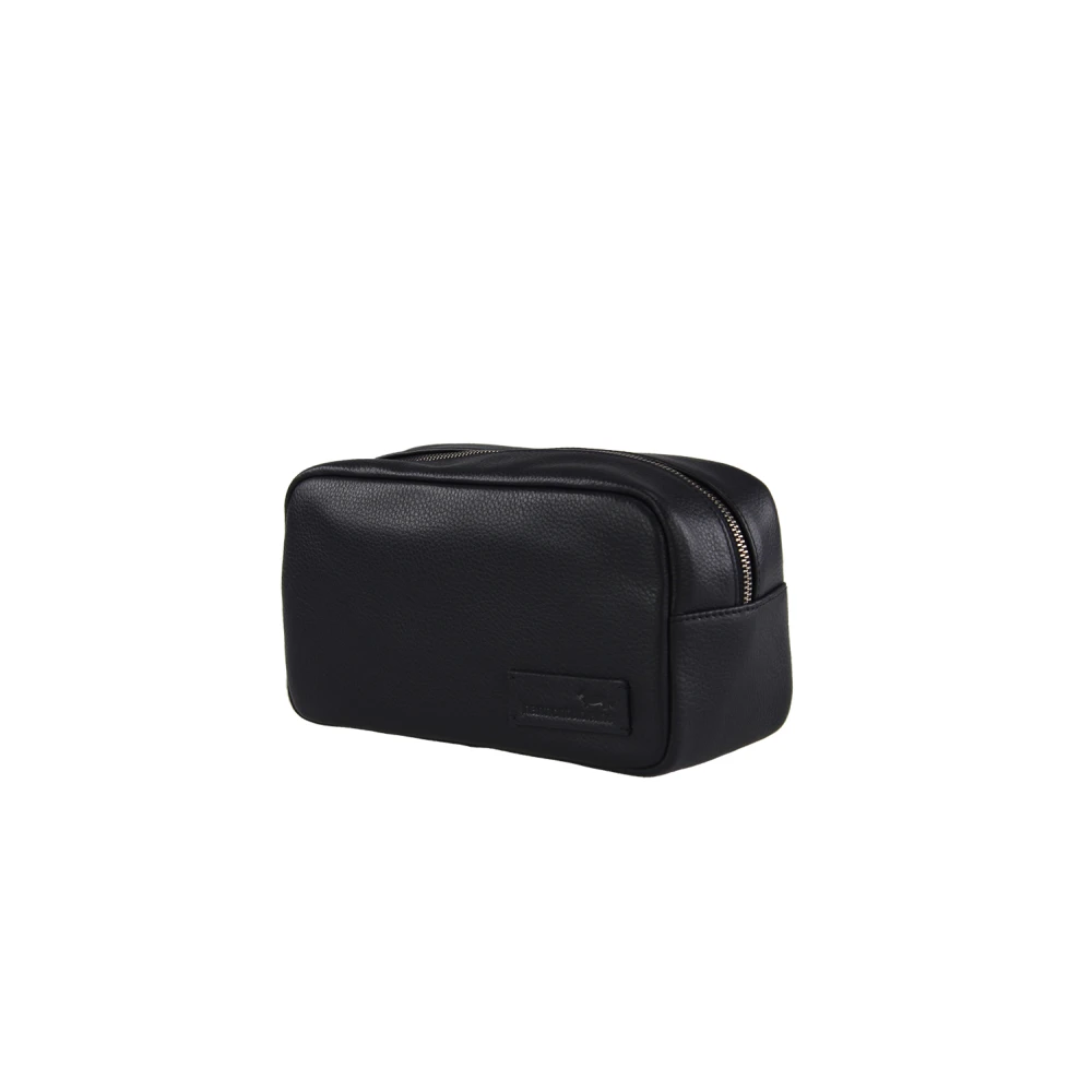 Harmont & Blaine Leren Reistoilettas Black Heren