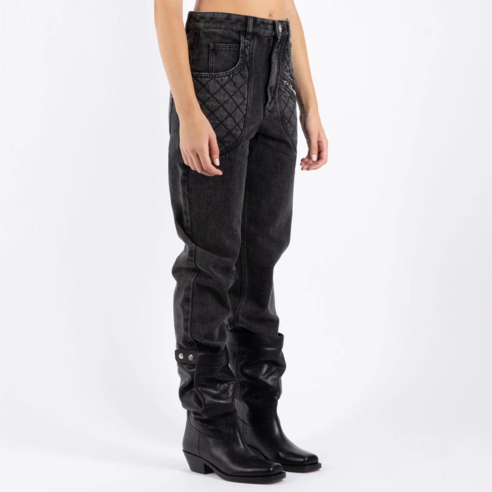 Isabel marant Donkergrijze Katoenen Broek Gray Dames