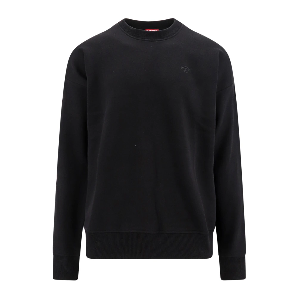 Diesel Maxi Oval-D Katoenen Sweatshirt Black Heren