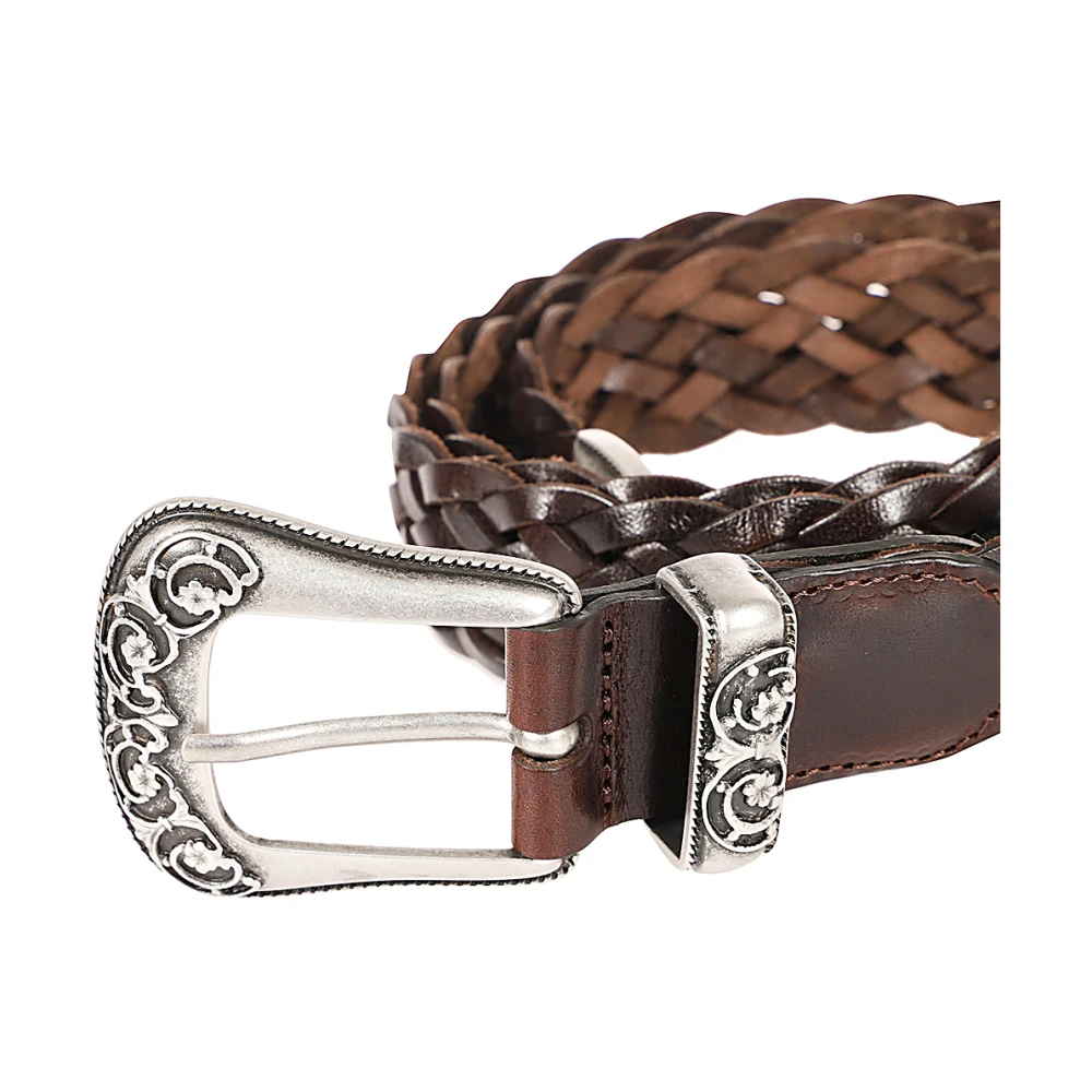 Aspesi Bruine Leren Riem Brown Dames